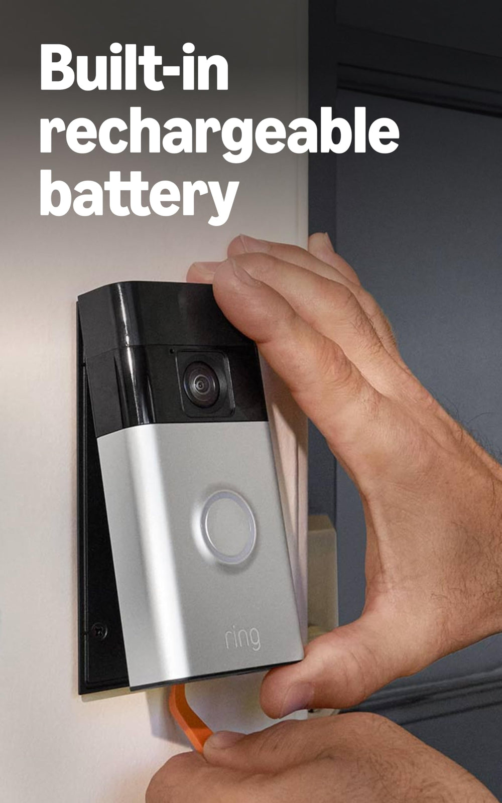 Ring Battery Doorbell smart alerts notify about person or package activity.