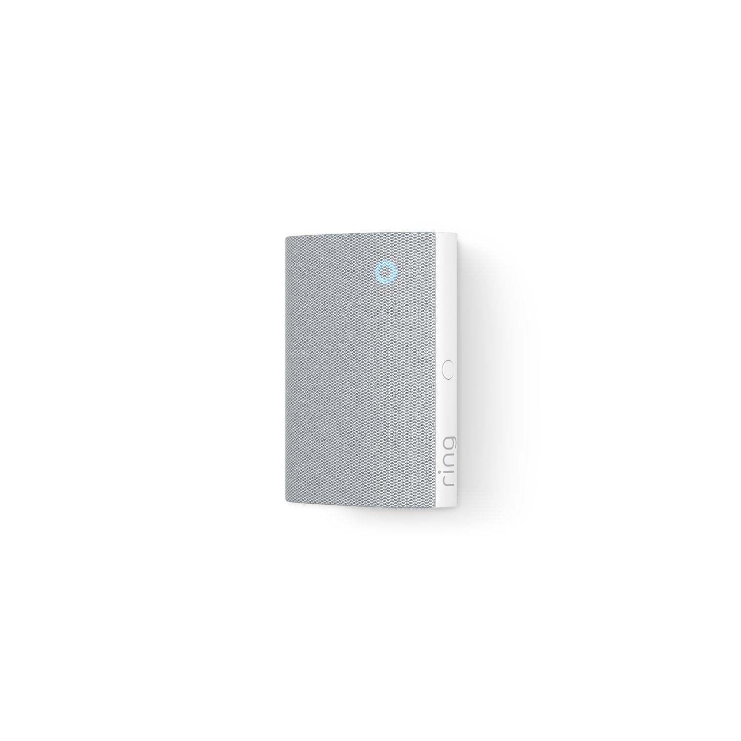 Ring Chime newest model side profile highlights its slim, modern design.