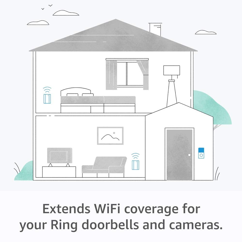 Ring Chime Pro nightlight glows softly, adding hallway safety.
