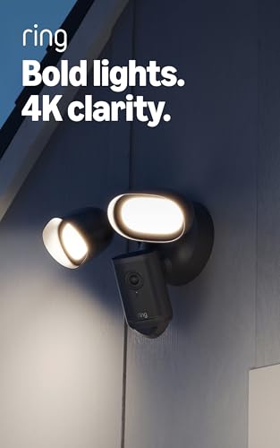 Ring Floodlight Cam Pro with Alexa streams video hands-free.