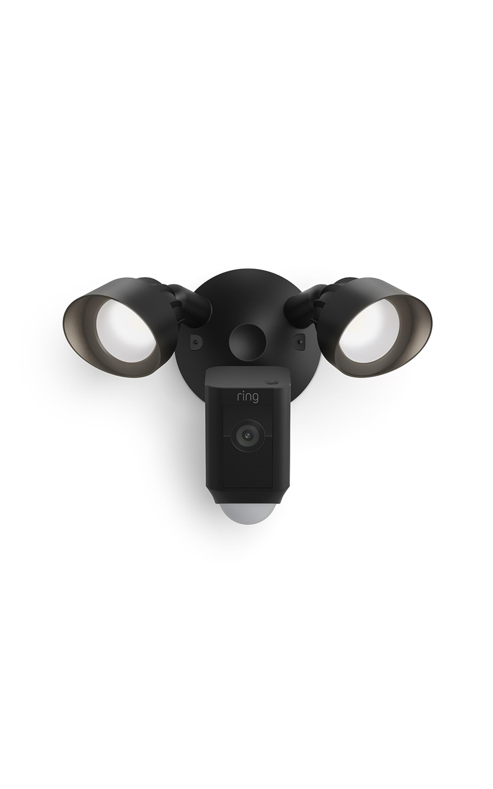 Ring Floodlight Cam Wired Plus outdoor security camera with motion-activated lighting.