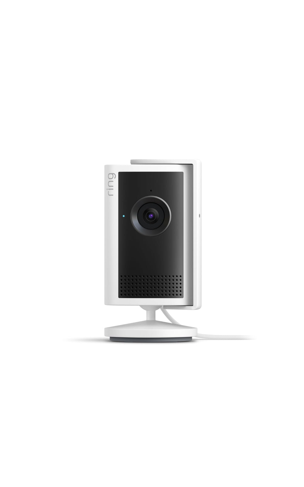 Ring Indoor Cam Plus front view for home monitoring with crisp retinal 2K video.