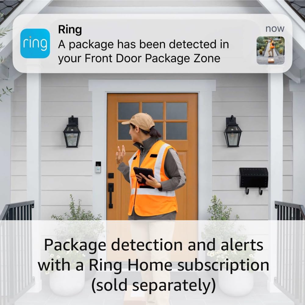 Ring Like-New Battery Doorbell Head-to-Toe Video captures full door visibility