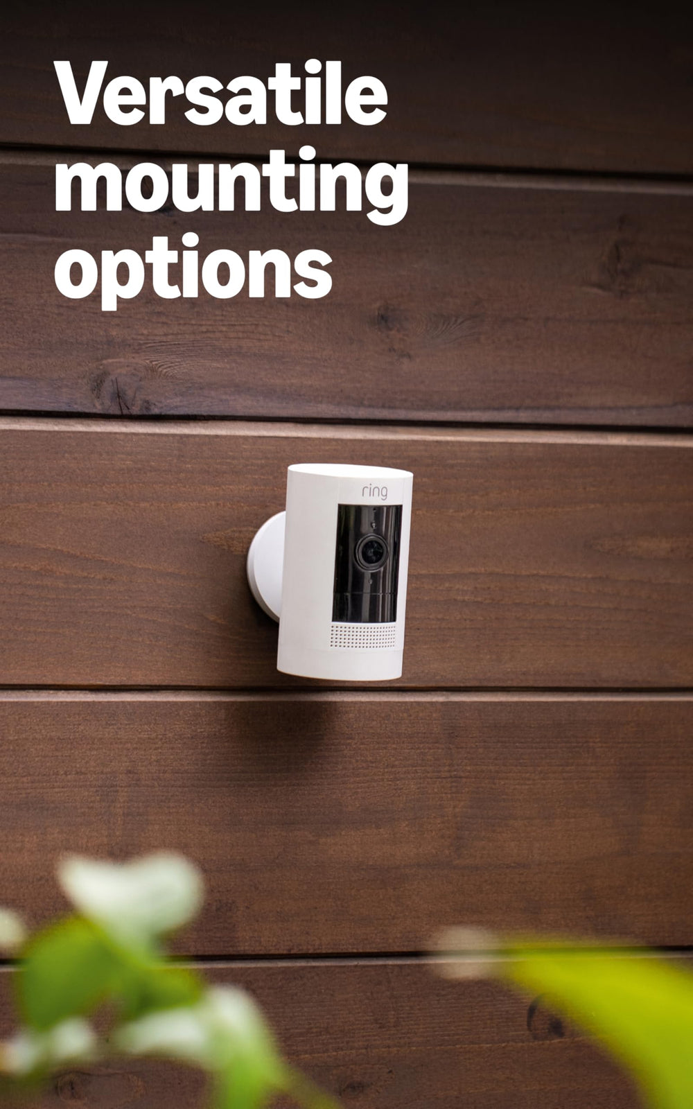 Ring Outdoor Cam color night vision enhances visibility after dark.
