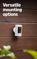 Ring Outdoor Cam color night vision enhances visibility after dark.