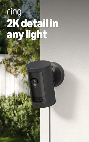 Ring Outdoor Cam Plus Alexa compatibility enables hands-free monitoring.