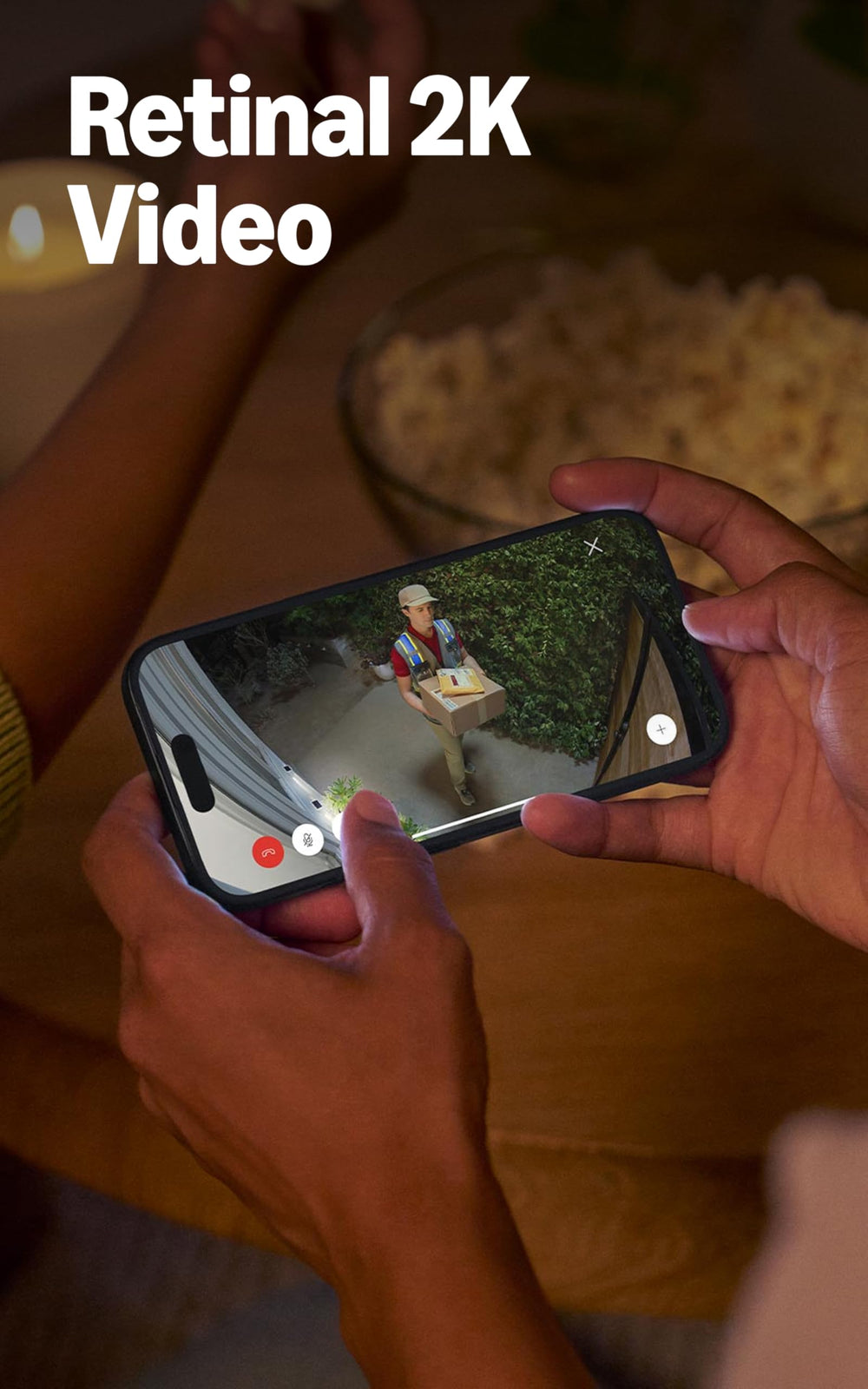 Ring Outdoor Cam Plus Battery color night vision for clear night detail.
