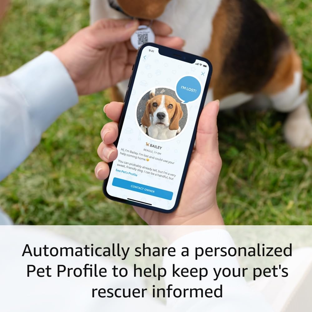 Ring Pet Tag displays a shareable pet profile with photos and info