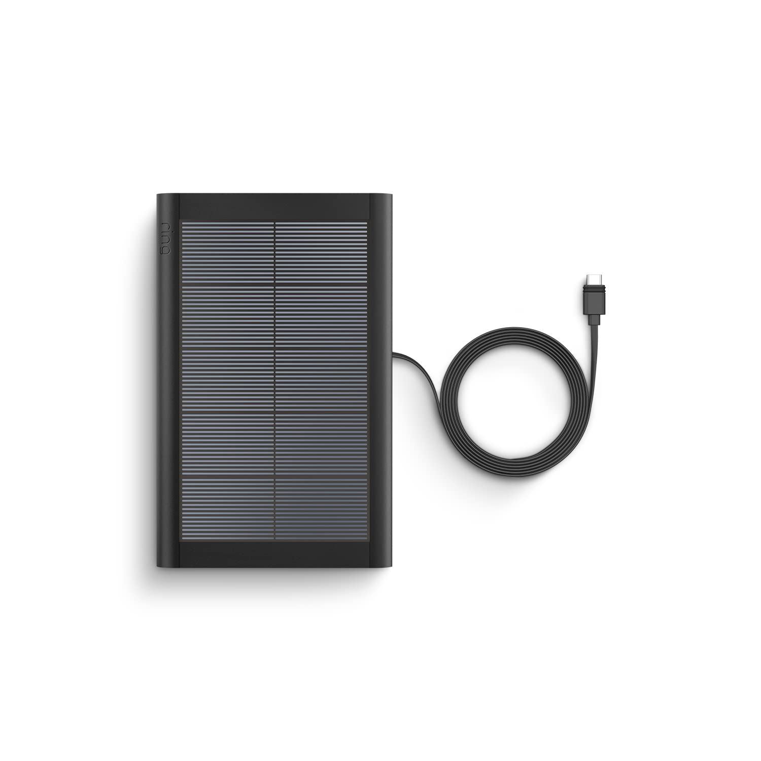 Ring small solar panel installed with 2 m cable management for tidy outdoor setup.