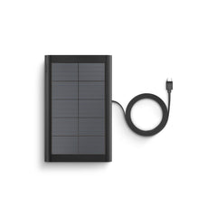 Ring small solar panel installed with 2 m cable management for tidy outdoor setup.