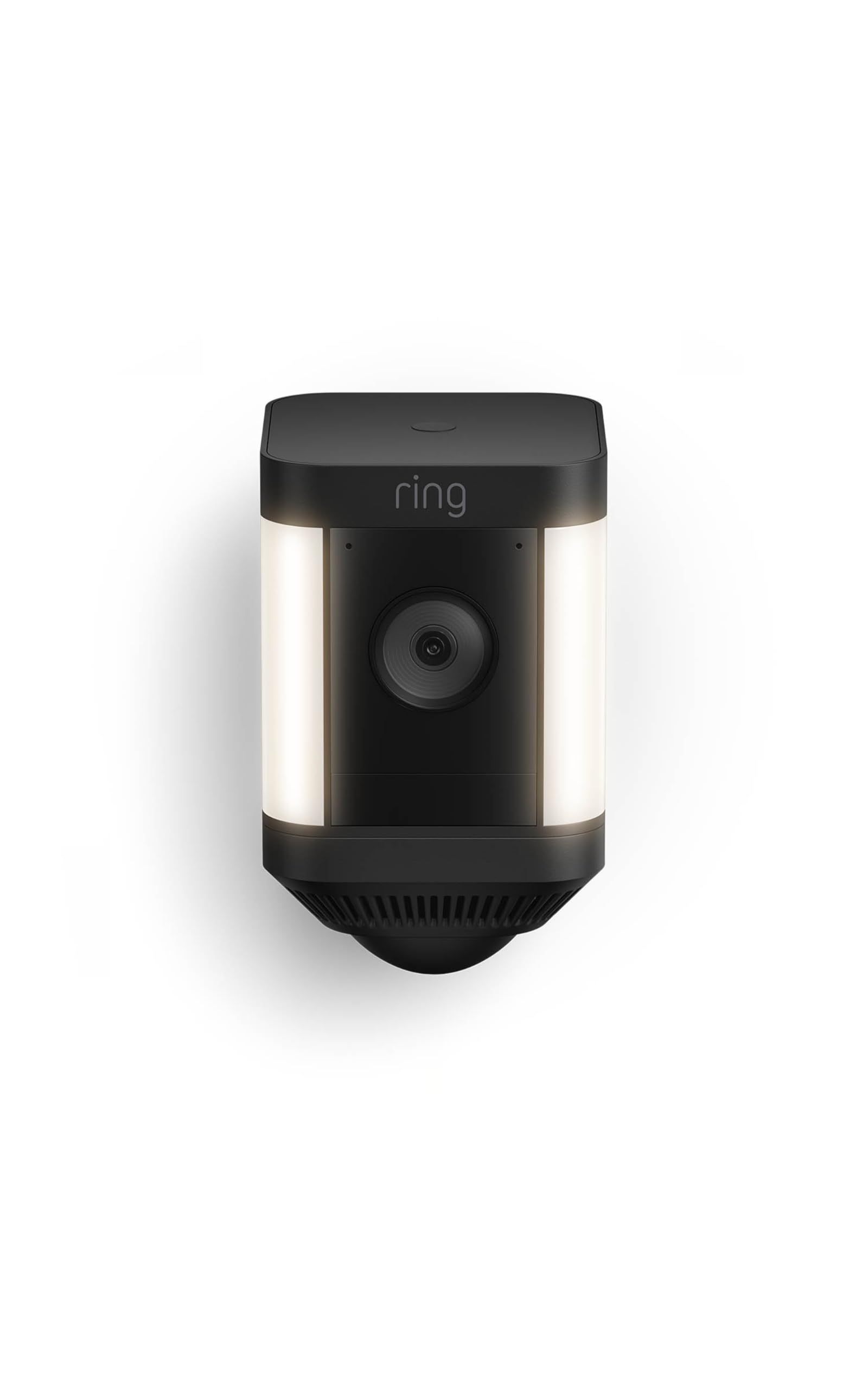 Ring Spotlight Cam Plus Battery captures clear day and night HD video for monitoring.