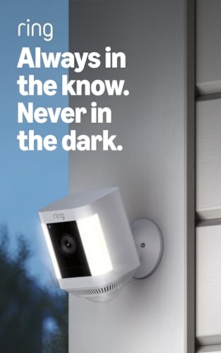 Ring Spotlight Cam Plus Battery security siren deters intruders with audible alert