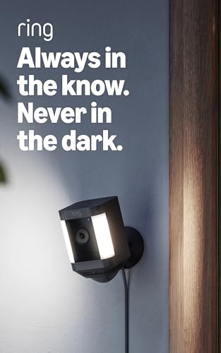 Ring Spotlight Cam Plus plug-in power source keeps surveillance running nonstop