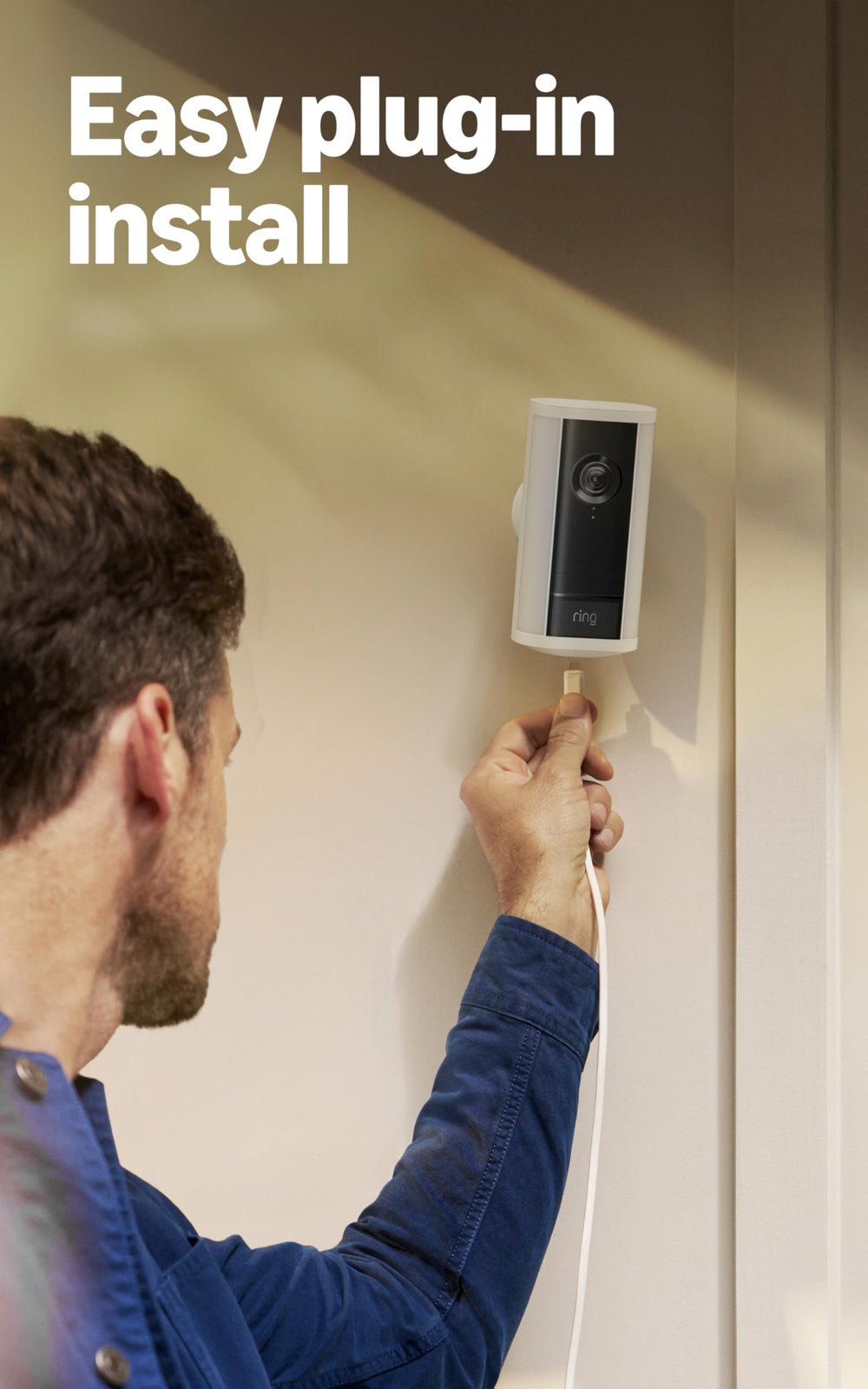 Ring Spotlight Cam Pro 85dB siren alerts deter visitors.