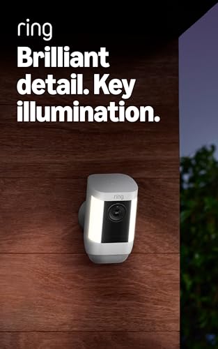 Ring Spotlight Cam Pro siren and alert features deter suspicious activity.