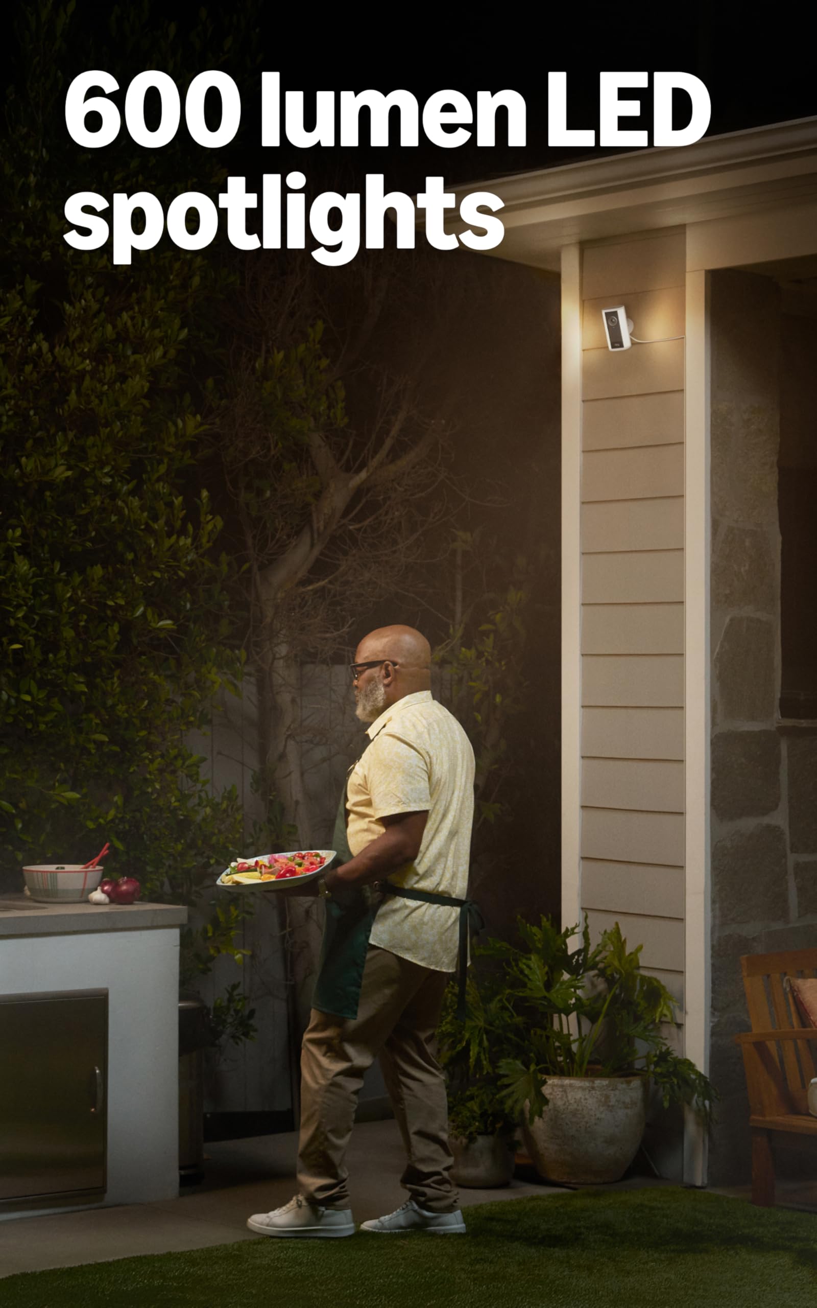 Ring Spotlight Cam Pro low-light color improves near-dark visibility.