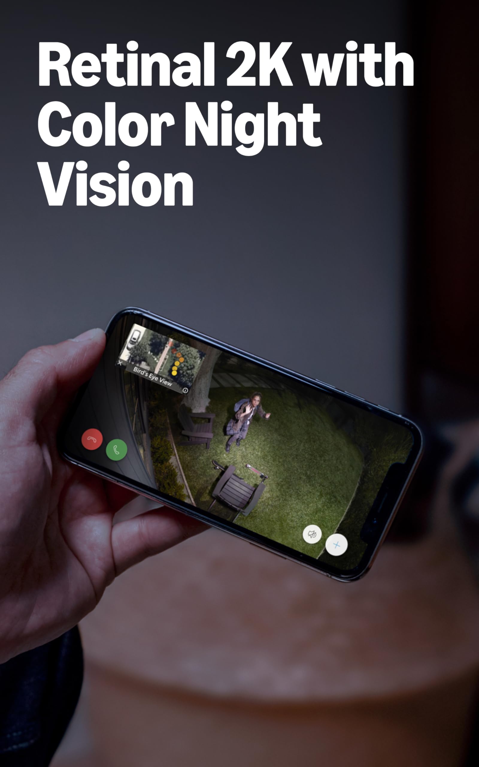 Ring Spotlight Cam Pro retinal 2K video captures sharp details at dawn or dusk.