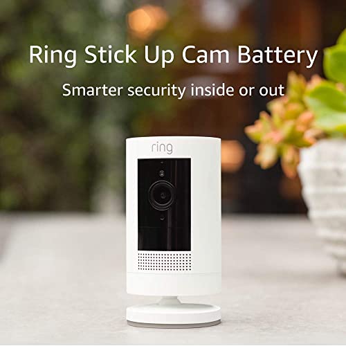 Ring Stick Up Cam Alexa compatibility enables hands-free monitoring.