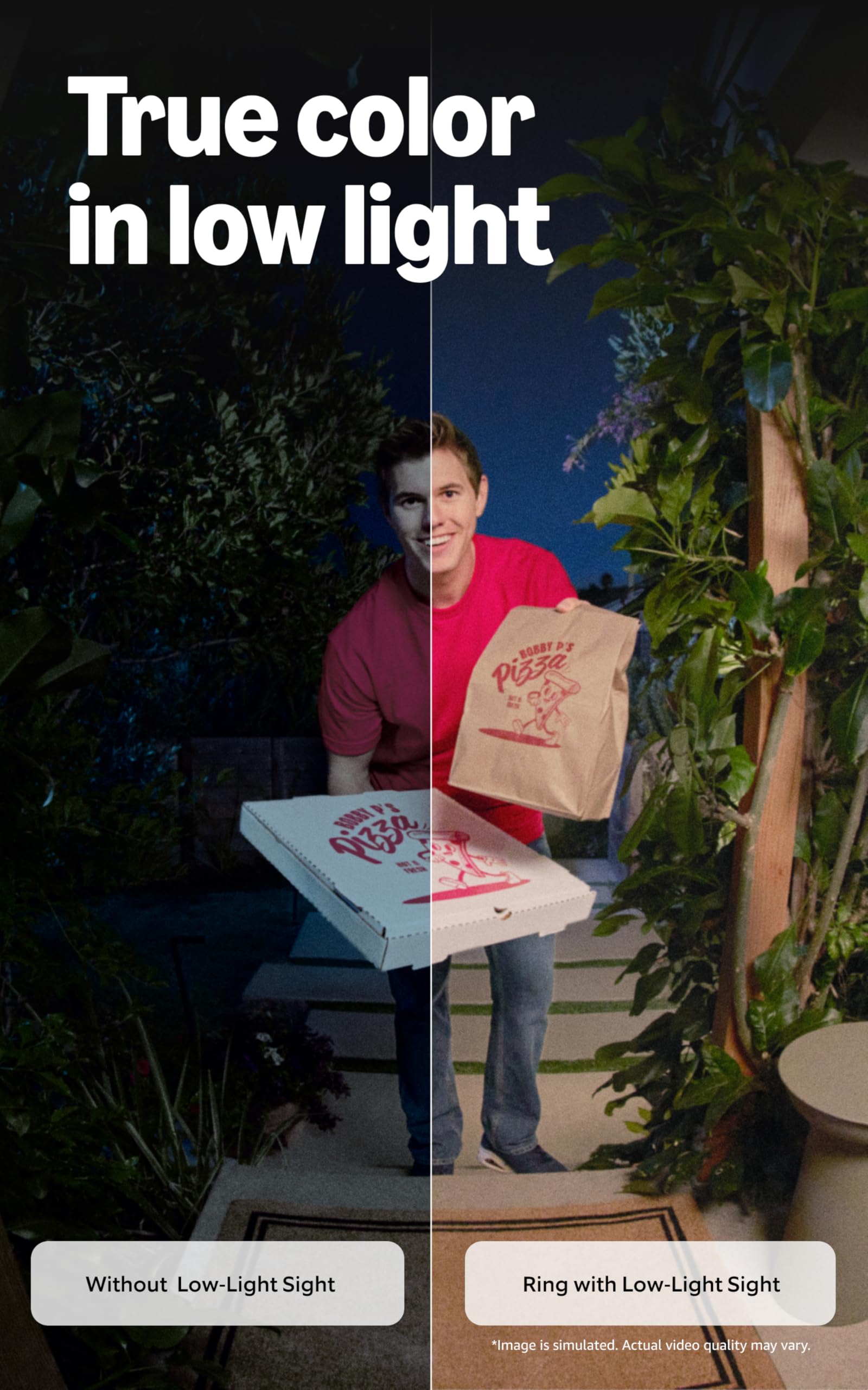 Ring Wired Doorbell Pro live view and two-way talk enables real-time interactions.