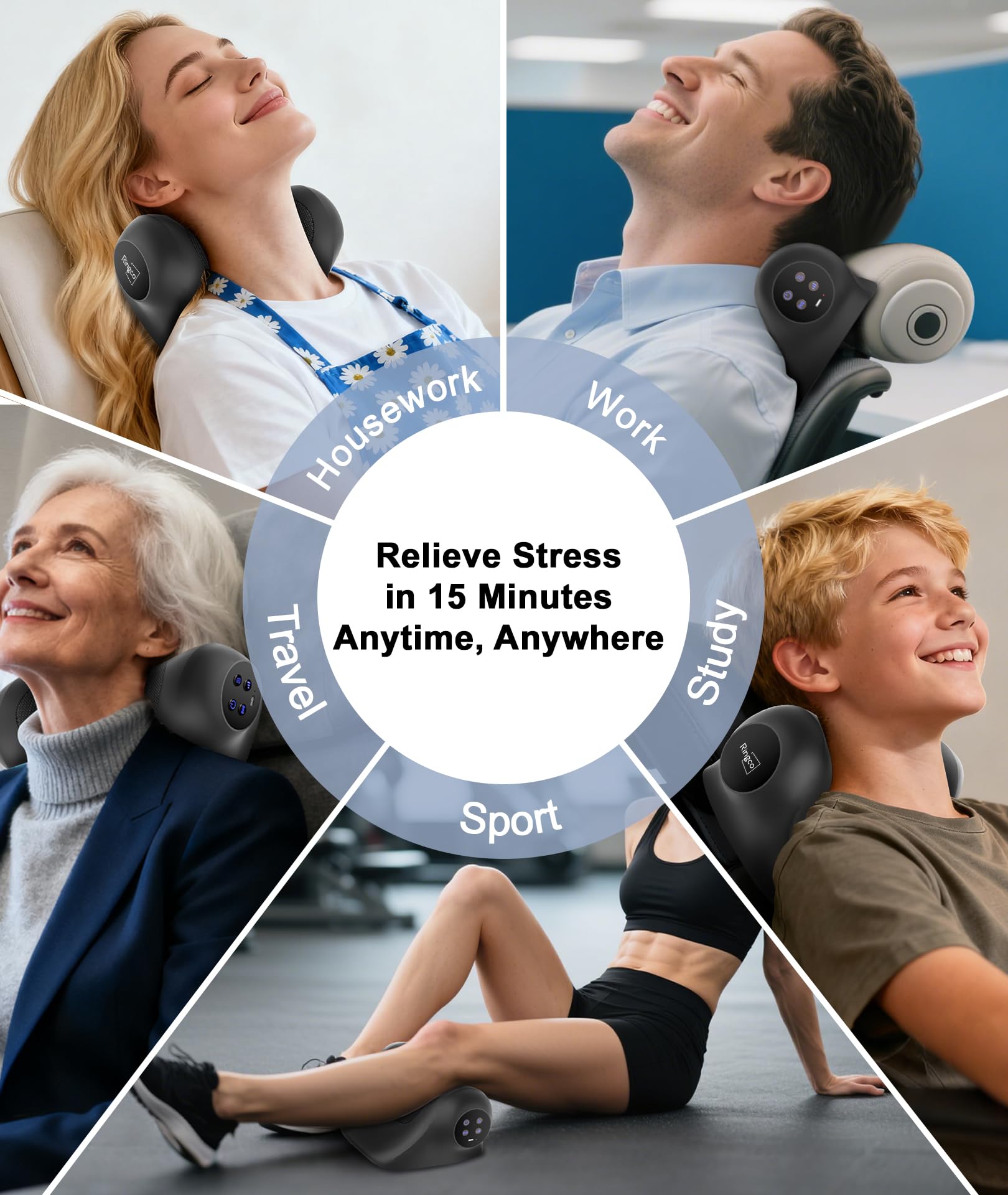 RINGCO neck massager compact travel-friendly design for portability