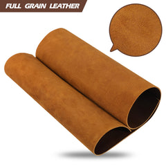 Ringsun full-grain tooling leather close-up highlights gloss and texture.