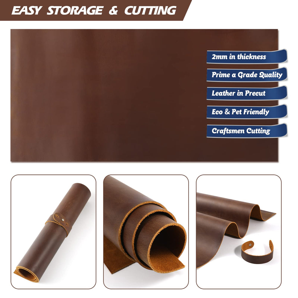 Ringsun 2mm thick leather surface feels soft and workable for crafts.
