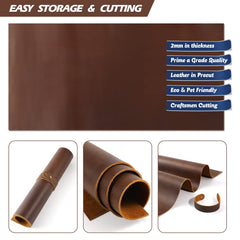 Ringsun 2mm thick leather surface feels soft and workable for crafts.