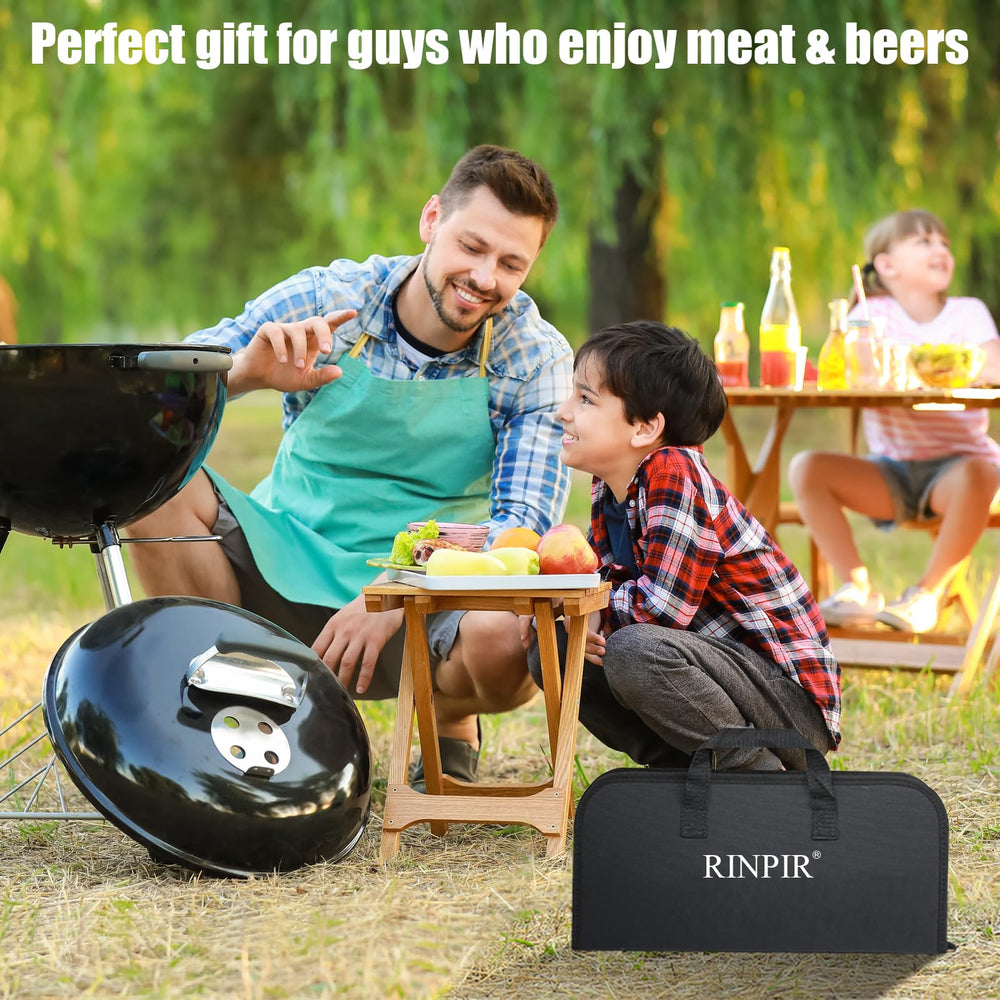 RINPIR carrying bag keeps tools organized for portable grilling