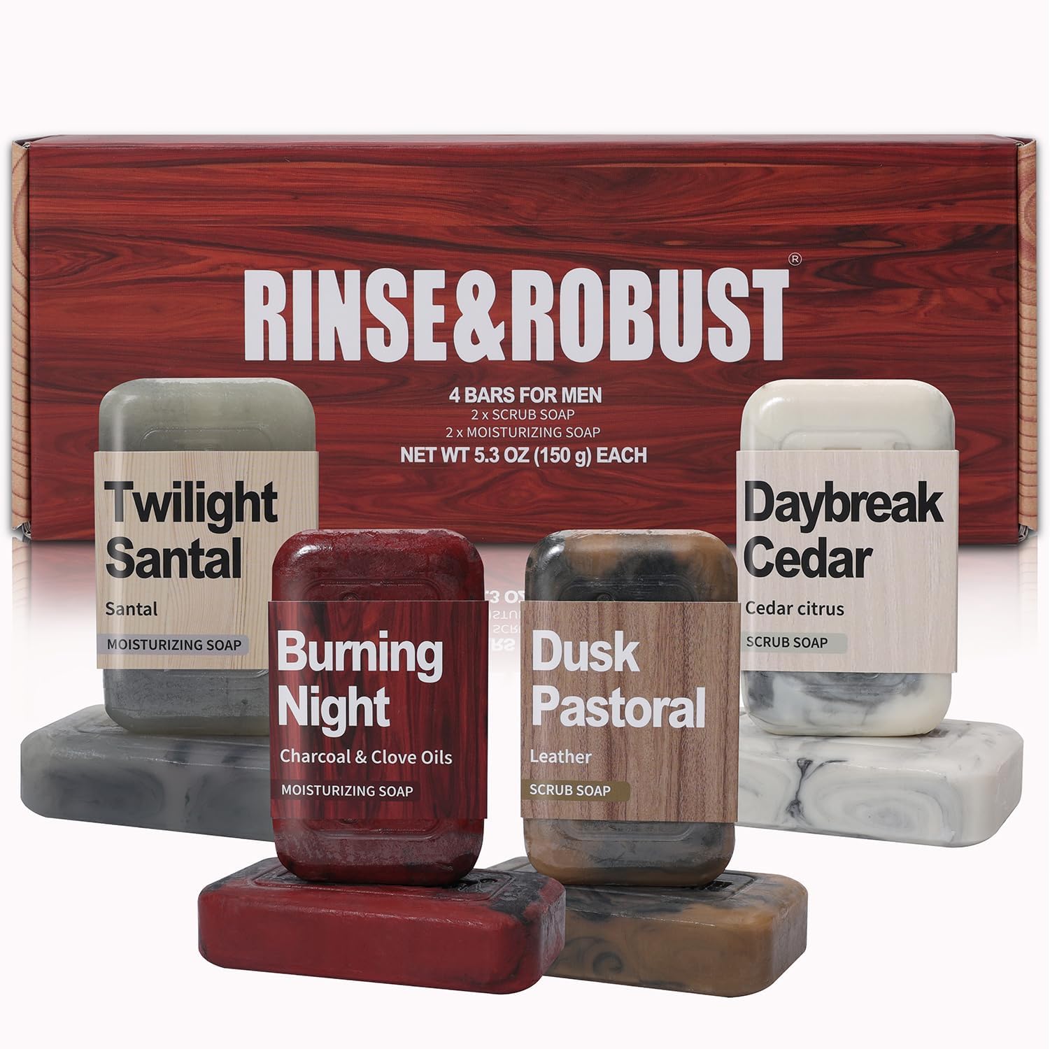 Rinse & Robust 4-in-1 bar for face, body, hands, shave.