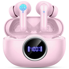 Rinsmola G21Pro earbuds in case for quick pairing and easy storage.