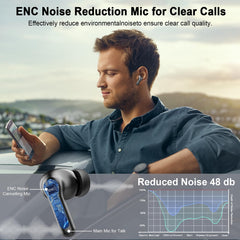 Rinsmola G21Pro earbuds worn in-ear for lightweight comfort and secure fit