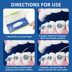 RioRand spongy expanding floss reaches wider gaps for thorough cleaning.