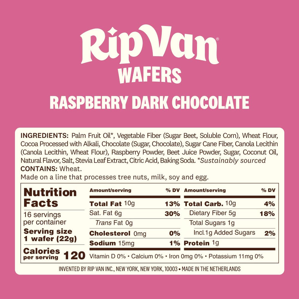 Rip Van Wafels 1g sugar wafer, ideal for busy mornings and on-the-go snacking.