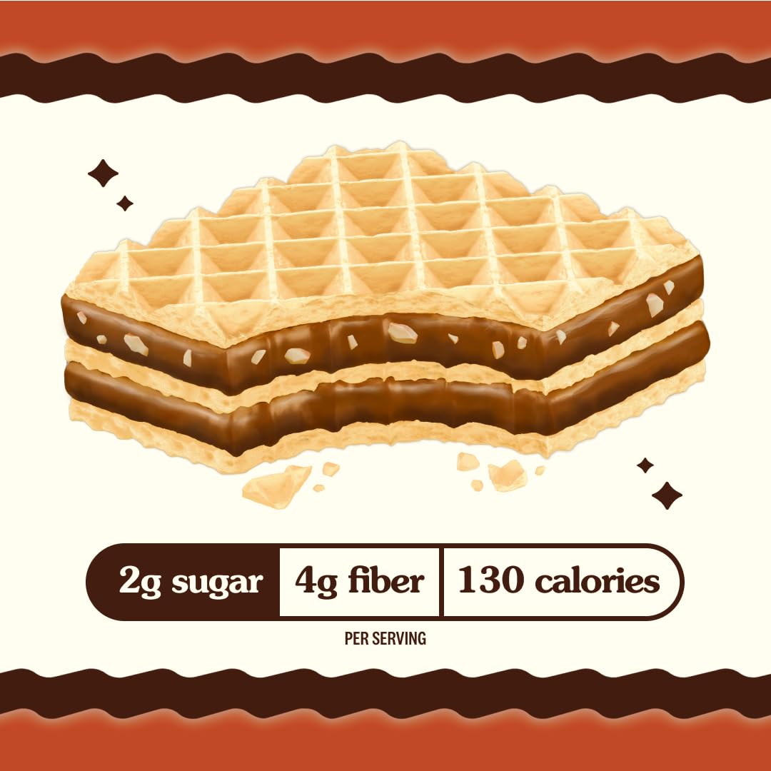 Rip Van Wafels on office desk, clean ingredient snack option