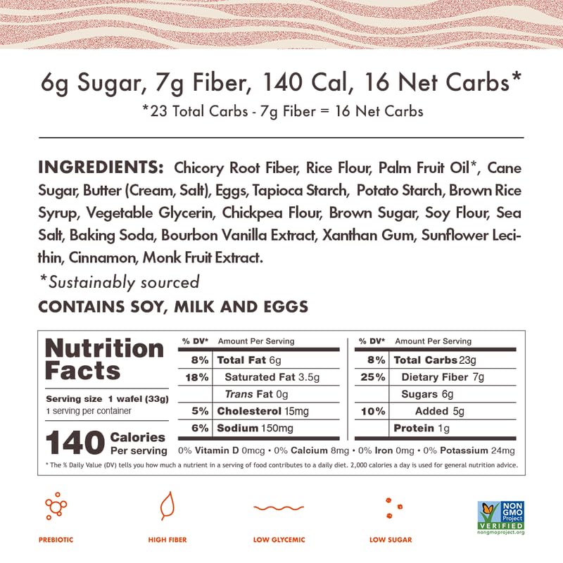 Rip Van Wafels Snickerdoodle Stroopwafel ingredients show simple, clean components
