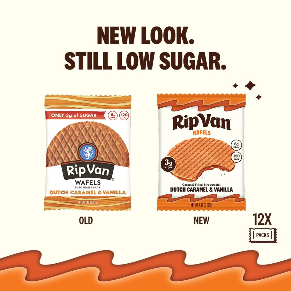 Cross section of a stroopwafel showing caramel and vanilla layers