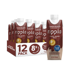 Ripple Chocolate Non-Dairy Milk bottle, high protein on-the-go.