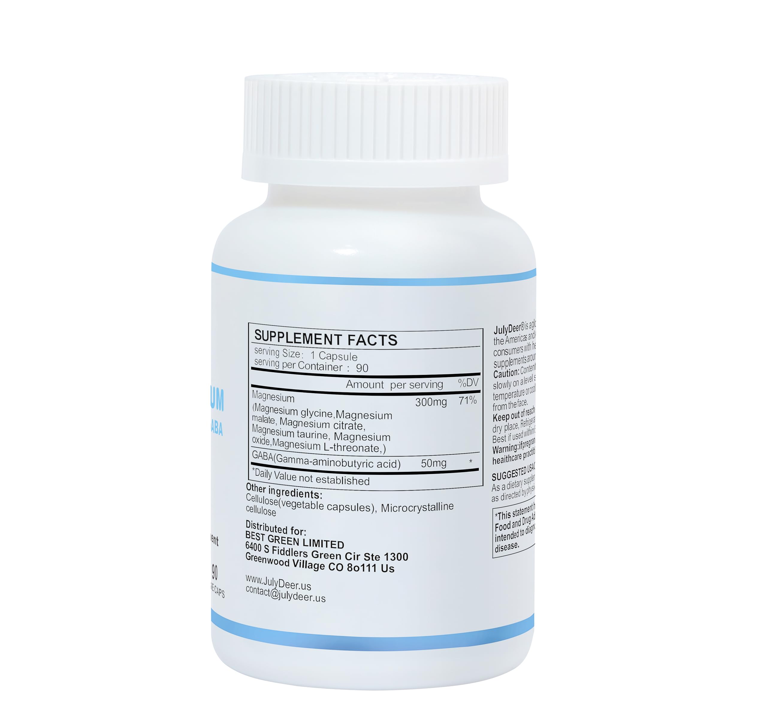 Risabou JulyDeer magnesium label view showcases the sixfold complex for better intake.