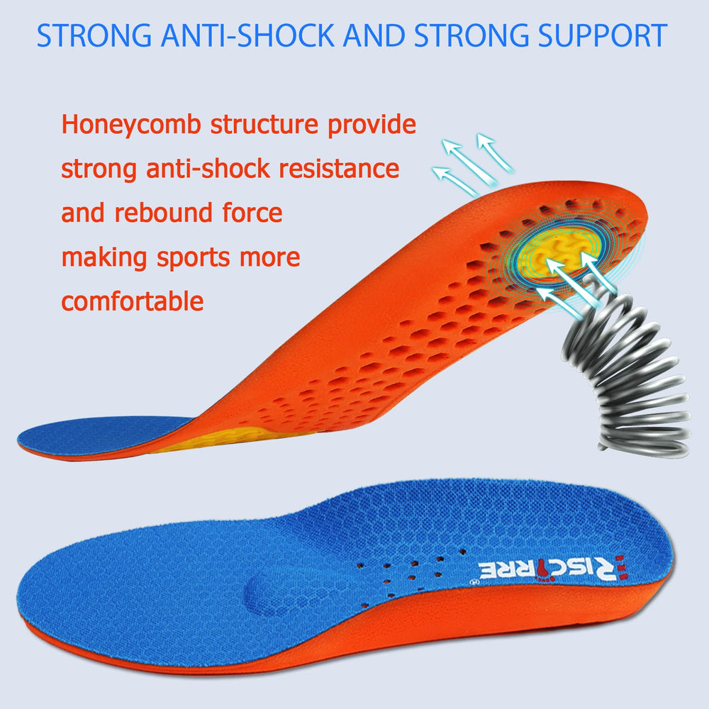 Risctrre insoles trim-to-fit guides for precise sizing
