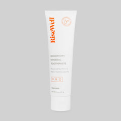 RiseWell PRO packaging and label emphasizing fluoride-free, vegan, dentist-developed credentials