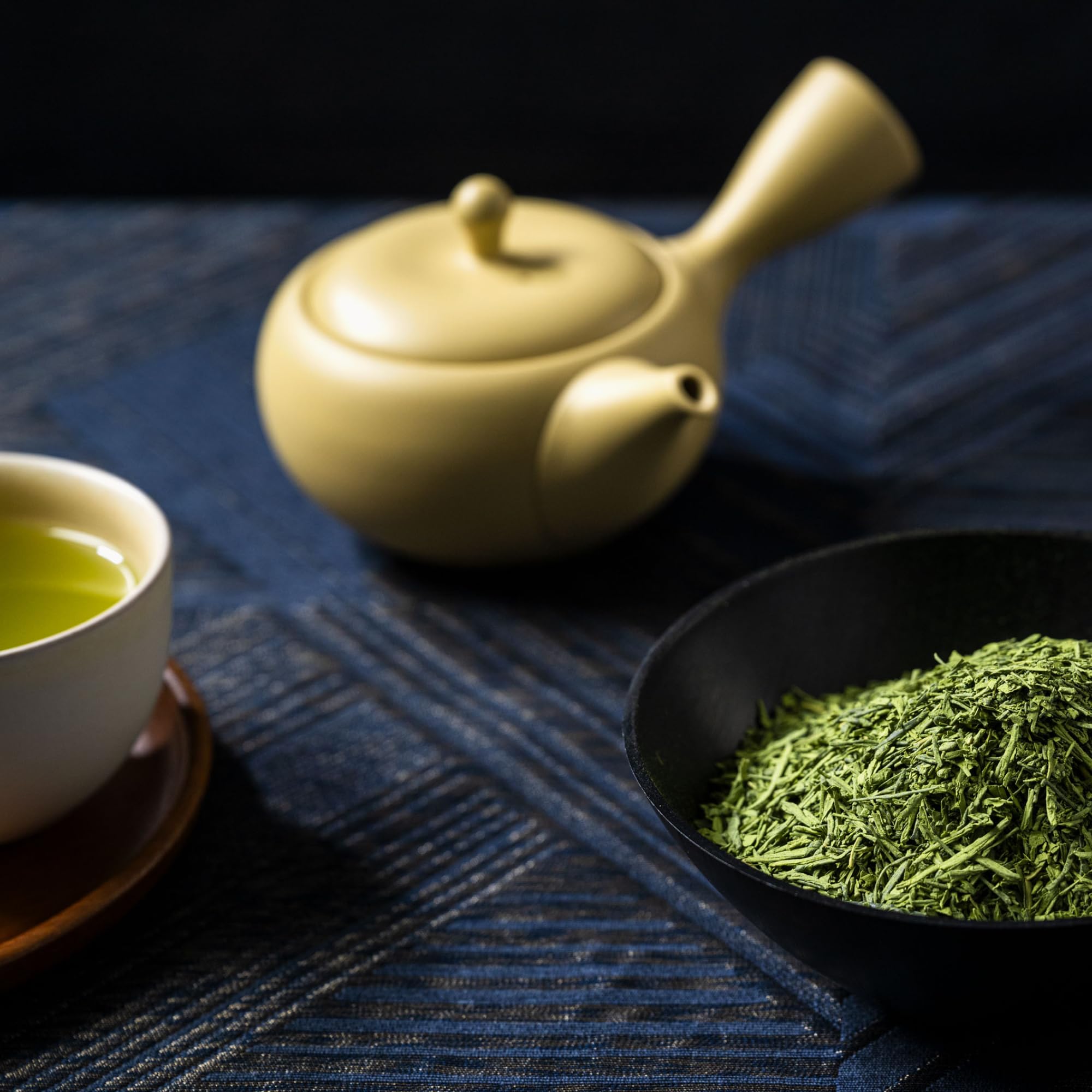 Rishi Tea 50-count box on a kitchen shelf for daily tea rituals.