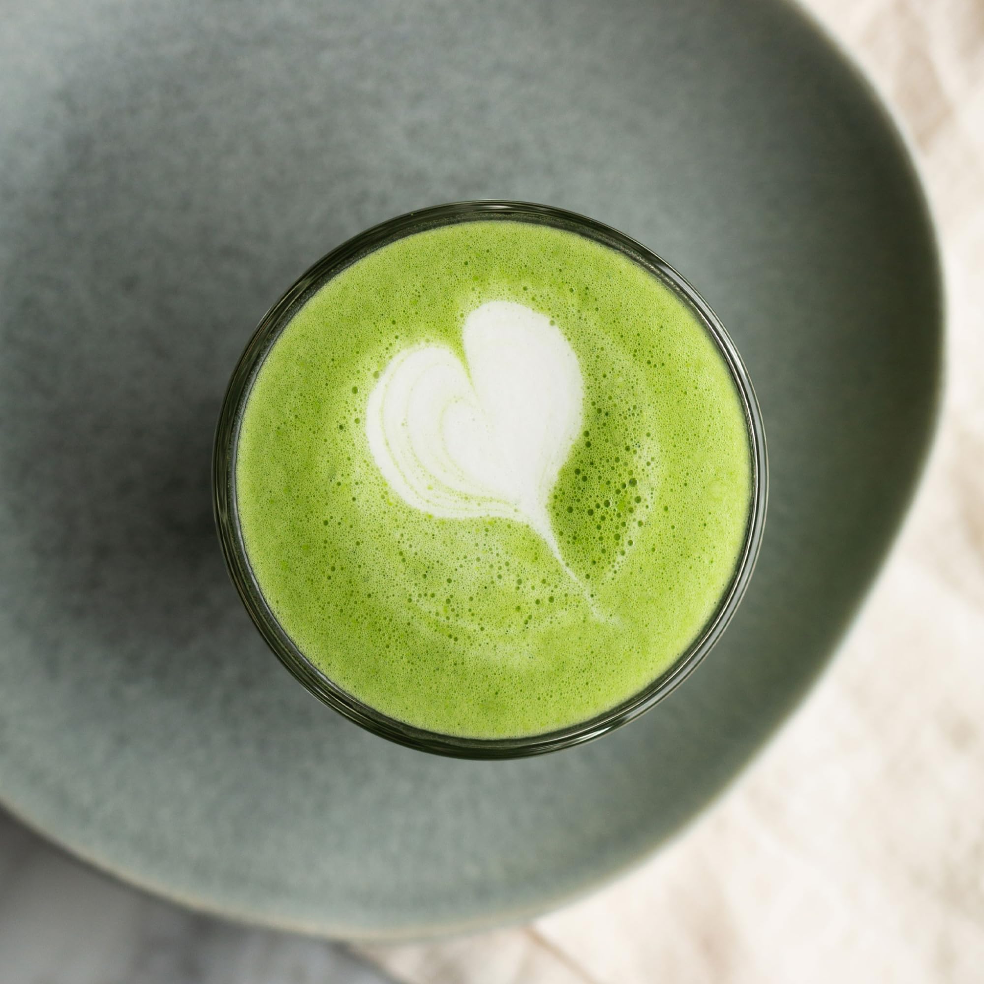Organic label close-up on the Everyday Matcha tin