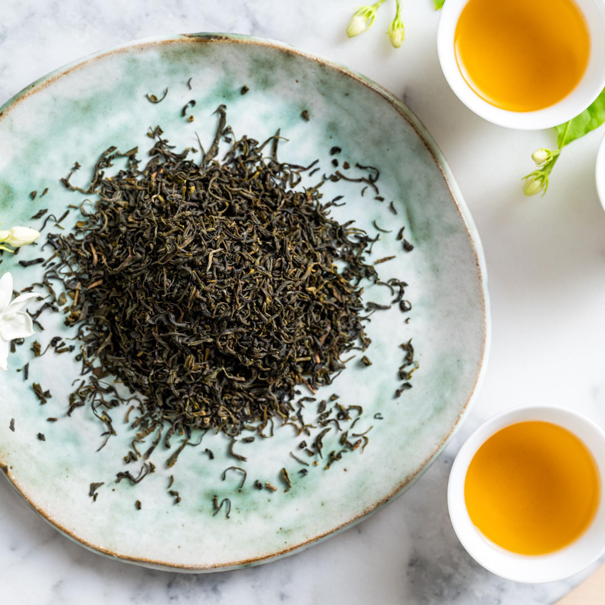 Rishi Tea Jasmine Green Tea fresh jasmine aroma elevates routine.