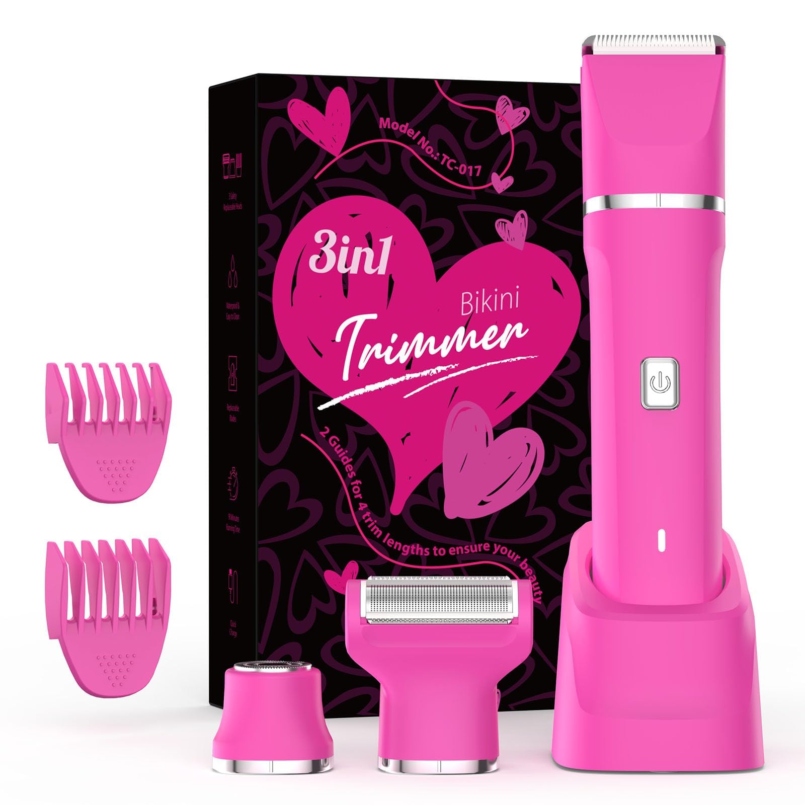 Risina Charging dock provides easy recharging between grooming sessions.