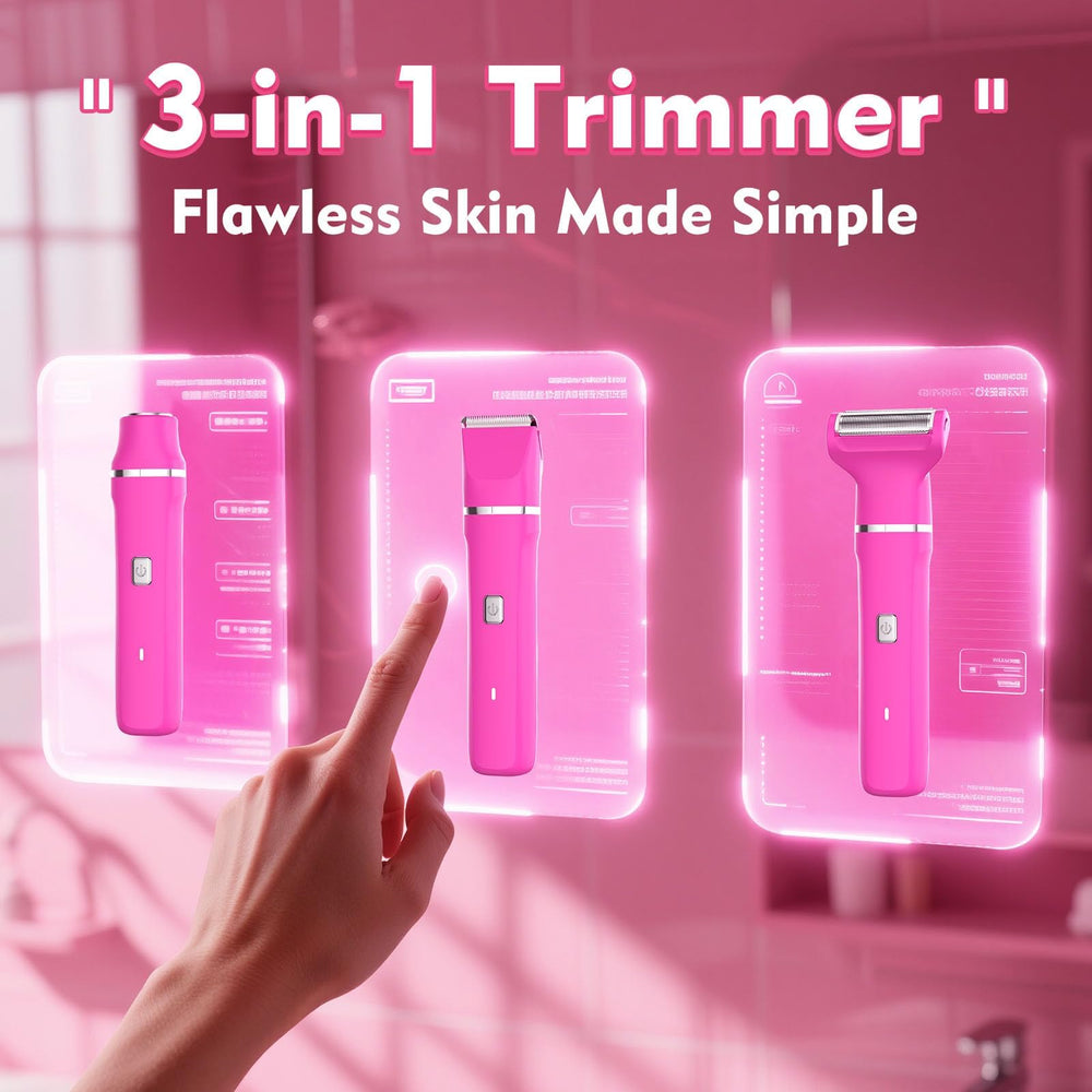 Risina Trimmer round head aids gentle contours for sensitive areas.