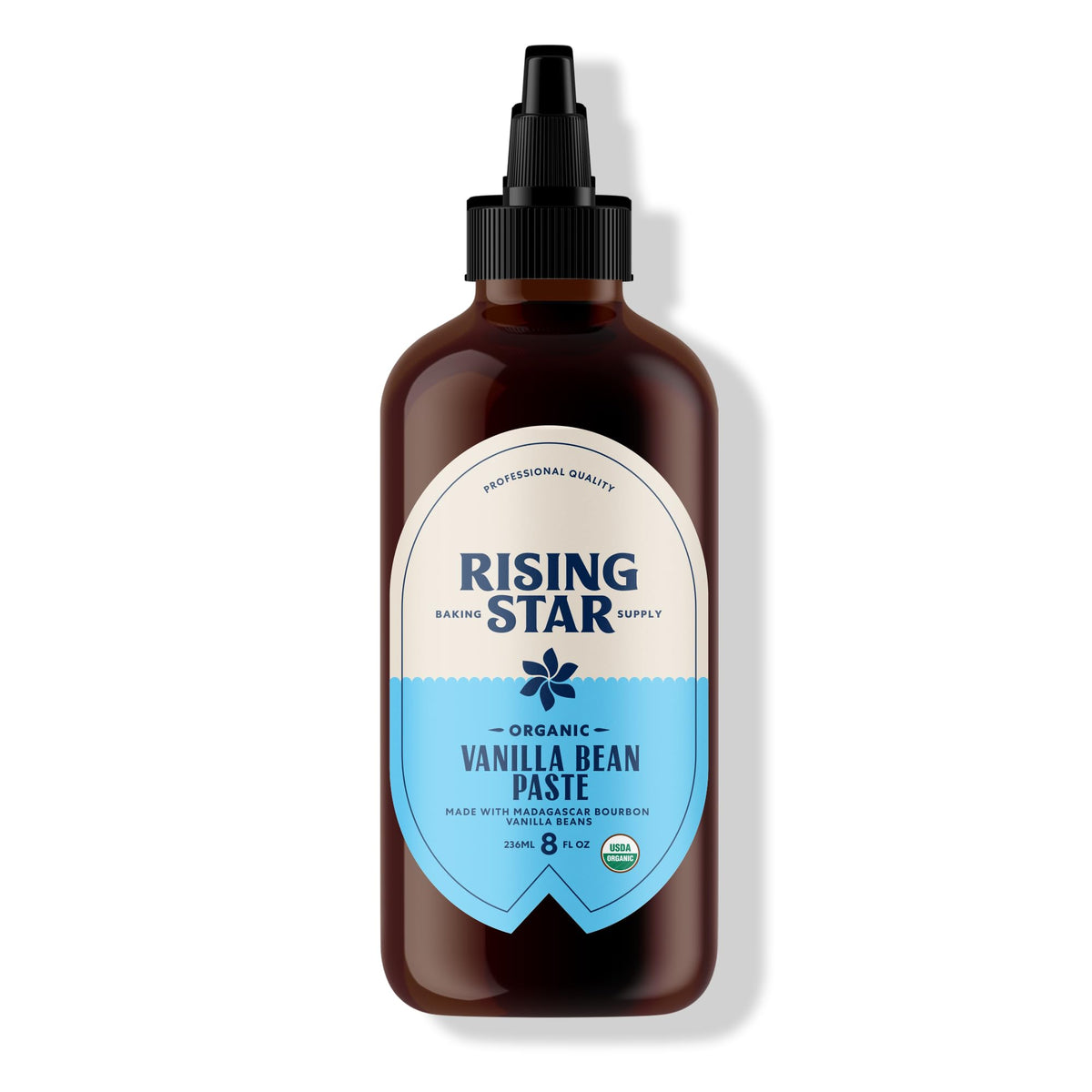 Rising Star Vanilla Paste bottle reveals rich flavor for baking