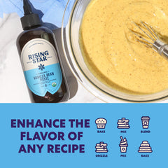 Rising Star Vanilla Paste on a measuring spoon for precise portions