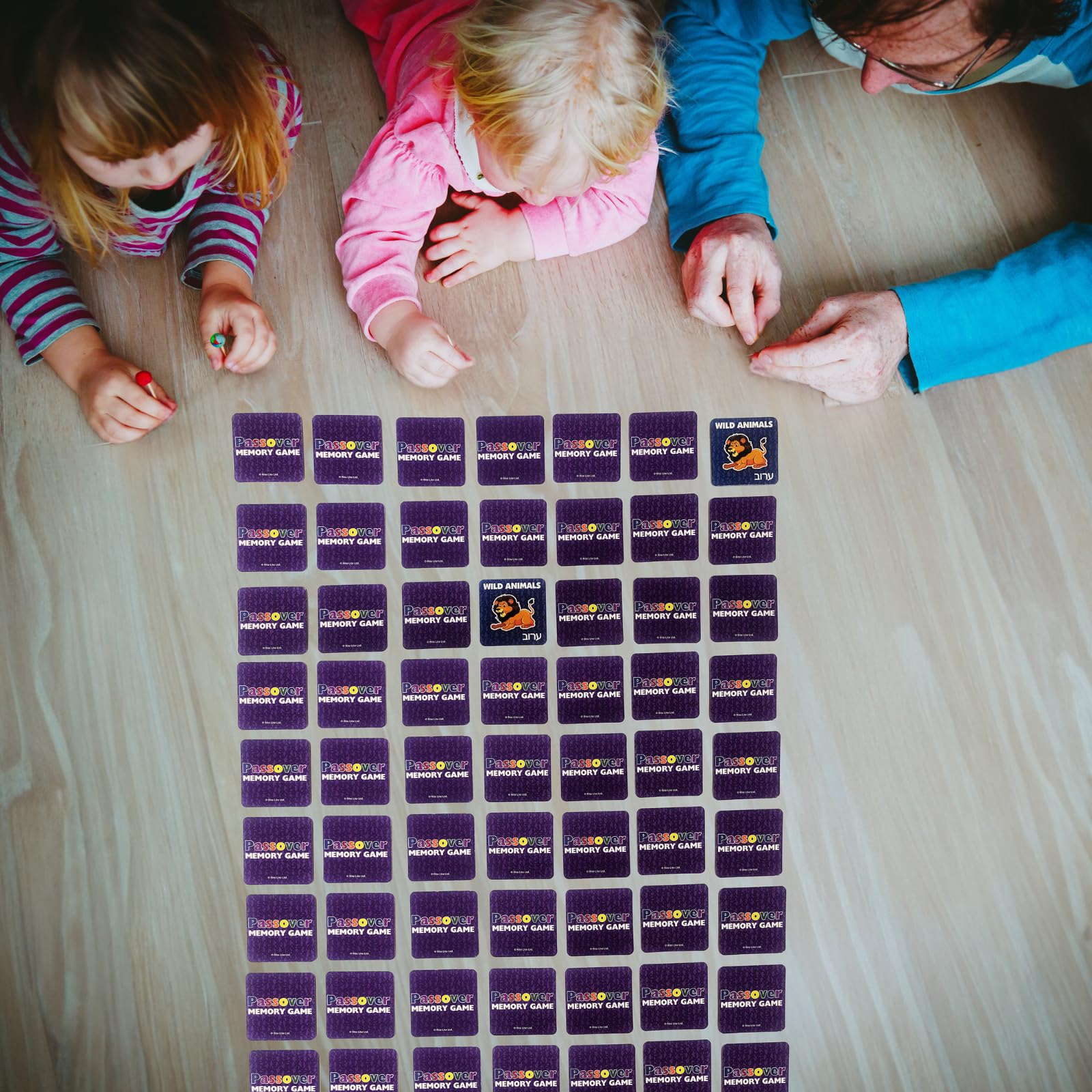 Table-ready size for Pesach gatherings.