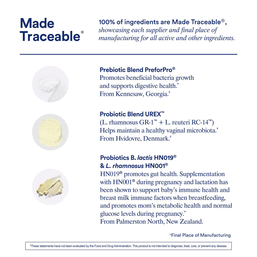 Ritual Natalbiotic packaging on display for TTC, pregnancy, and postpartum support.