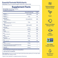 Ritual Postnatal Multivitamin delayed-release capsules illustrate optimized absorption.